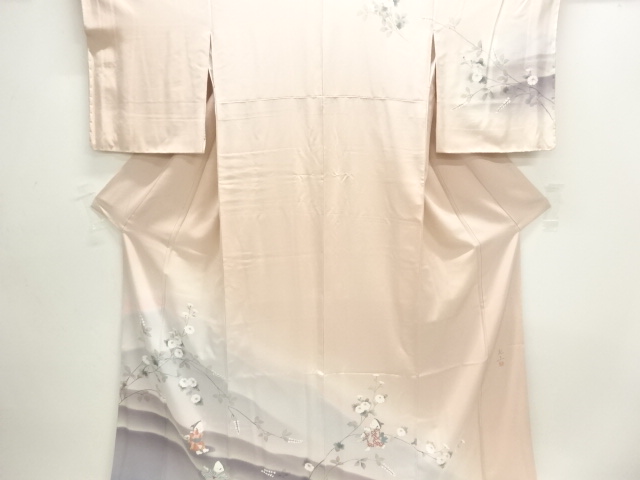 JAPANESE KIMONO / UNUSED HOMONGI / CHILDREN / ARTIST WORM 